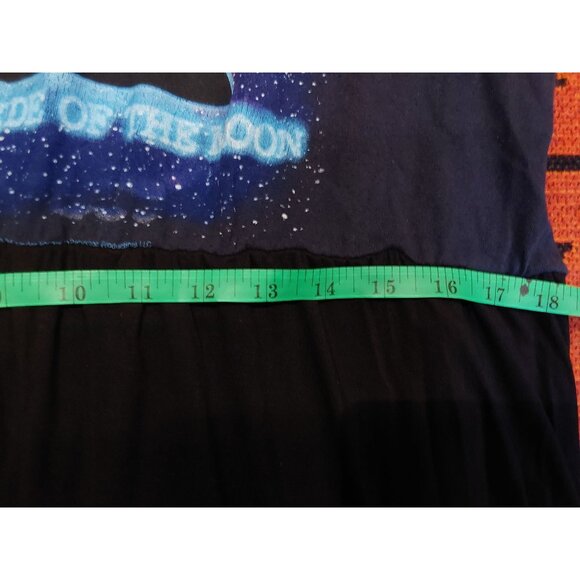 Handmade Upcycled Plus Size Pink Floyd Midi Dress. Cinched waist. Size XL/1X. - Picture 9 of 15